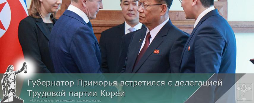 Губернатор Приморья встретился с делегацией Трудовой партии Кореи | Администрация муниципального округа город Партизанск Приморского края Официальный сайт