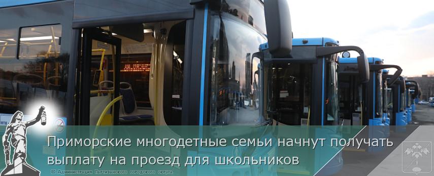 Приморские многодетные семьи начнут получать выплату на проезд для школьников | Администрация муниципального округа город Партизанск Приморского края Официальный сайт