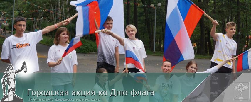 Городская акция ко Дню флага | Администрация муниципального округа город Партизанск Приморского края Официальный сайт