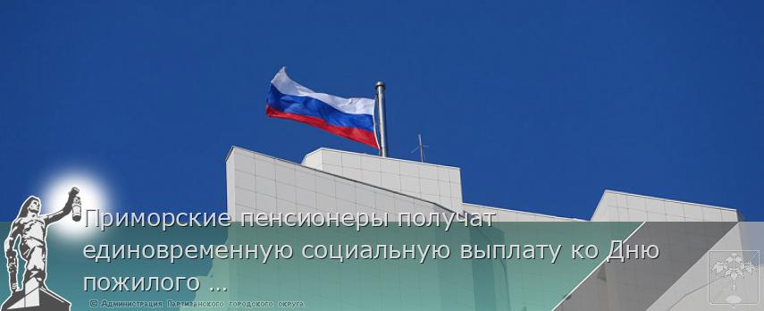 Приморские пенсионеры получат единовременную социальную выплату ко Дню пожилого человека | Администрация муниципального округа город Партизанск Приморского края Официальный сайт