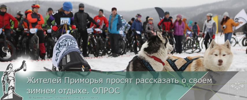 Жителей Приморья просят рассказать о своем зимнем отдыхе. ОПРОС  | Администрация муниципального округа город Партизанск Приморского края Официальный сайт