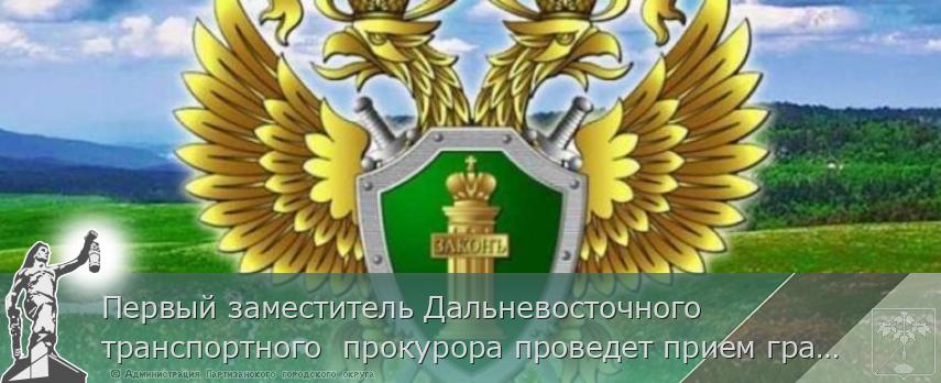 Первый заместитель Дальневосточного  транспортного  прокурора проведет прием граждан и предпринимателей в режиме видеосвязи | Администрация муниципального округа город Партизанск Приморского края Официальный сайт