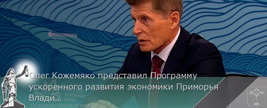 Олег Кожемяко представил Программу ускоренного развития экономики Приморья Владимиру Путину на ВЭФ | Администрация муниципального округа город Партизанск Приморского края Официальный сайт