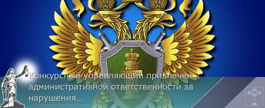 Конкурсный управляющий привлечен к административной ответственности за нарушения законодательства о несостоятельности (банкротстве) | Администрация муниципального округа город Партизанск Приморского края Официальный сайт Конкурсный управляющий привлечен к административной ответственности за нарушения законодательства о несостоятельности (банкротстве) | Администрация муниципального округа город Партизанск Приморского края Официальный сайт