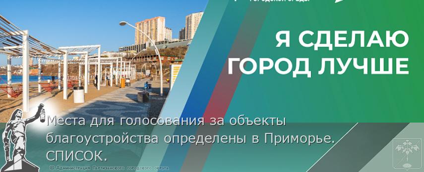 Места для голосования за объекты благоустройства определены в Приморье. СПИСОК.  | Администрация муниципального округа город Партизанск Приморского края Официальный сайт