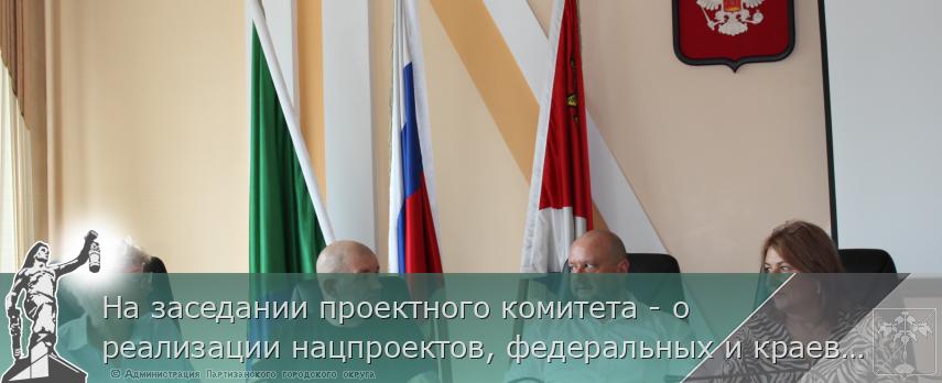 На заседании проектного комитета - о реализации нацпроектов, федеральных и краевых программ  | Администрация муниципального округа город Партизанск Приморского края Официальный сайт