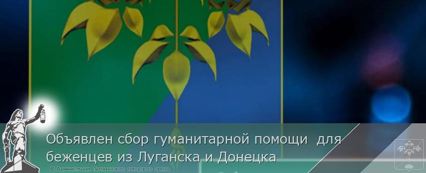 Объявлен сбор гуманитарной помощи  для беженцев из Луганска и Донецка  | Администрация муниципального округа город Партизанск Приморского края Официальный сайт