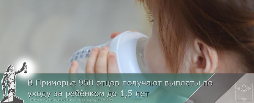 В Приморье 950 отцов получают выплаты по уходу за ребёнком до 1,5 лет | Администрация муниципального округа город Партизанск Приморского края Официальный сайт
