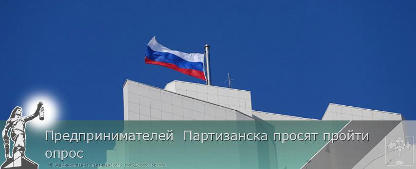 Предпринимателей  Партизанска просят пройти опрос | Администрация муниципального округа город Партизанск Приморского края Официальный сайт