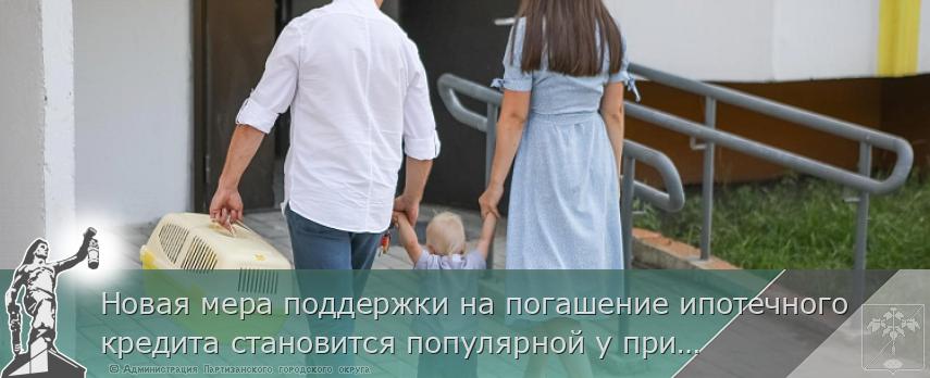 Новая мера поддержки на погашение ипотечного кредита становится популярной у приморских семей, сообщает www.primorsky.ru | Администрация муниципального округа город Партизанск Приморского края Официальный сайт