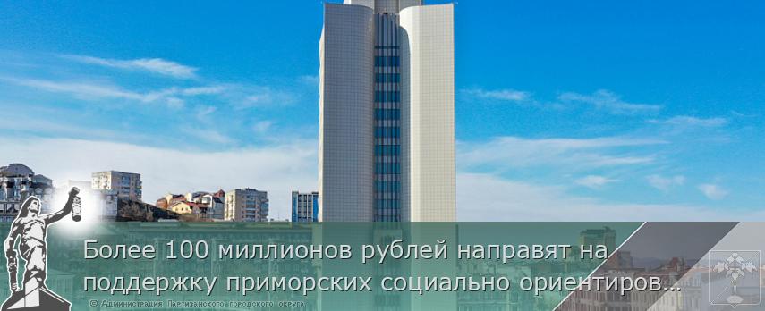 Более 100 миллионов рублей направят на поддержку приморских социально ориентированных НКО, сообщает www.primorsky.ru | Администрация муниципального округа город Партизанск Приморского края Официальный сайт