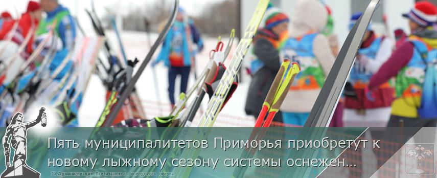Пять муниципалитетов Приморья приобретут к новому лыжному сезону системы оснежения | Администрация муниципального округа город Партизанск Приморского края Официальный сайт
