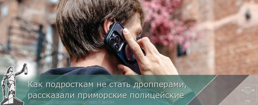 Как подросткам не стать дропперами, рассказали приморские полицейские | Администрация муниципального округа город Партизанск Приморского края Официальный сайт